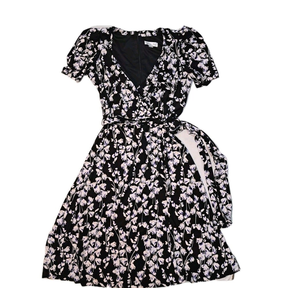 Harper Rose Short Sleeve Surplice V-neck Dress Women's 10
